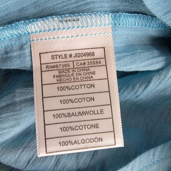 Jack BB Dakota Top Size Small Lake Blue Malia Front Tie Crop NWT - Picture 5 of 6